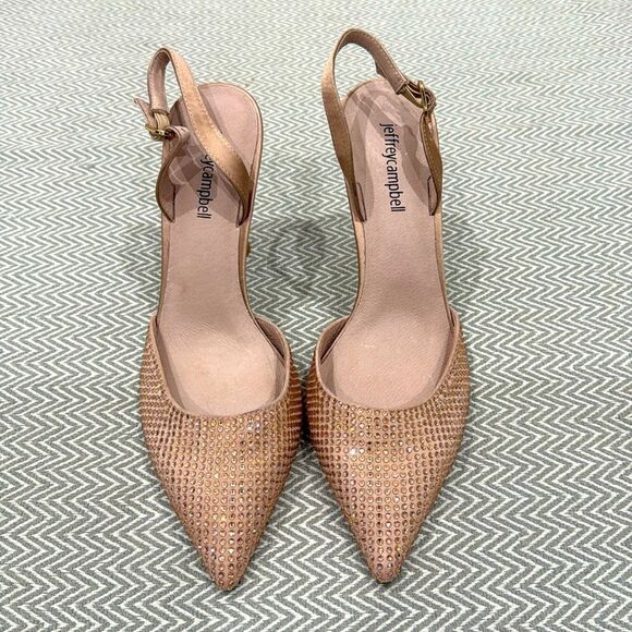 Jeffrey Campbell Zivote Slingback Pump Heels In Light Pink Rose Size 8 - Picture 3 of 7